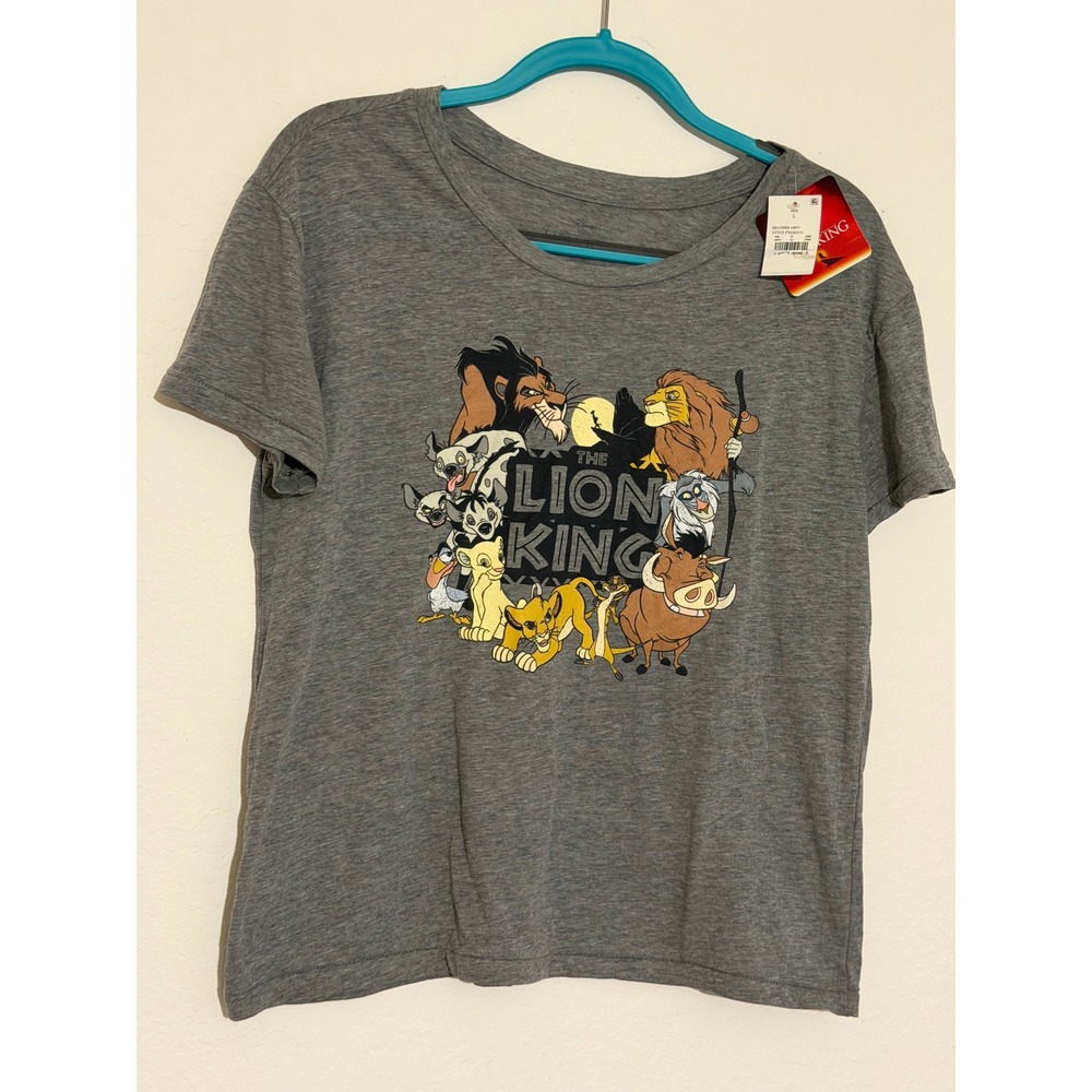 Disney The Lion King Graphic T-Shirt Heather Grey Short Sleeve PXLK0231 Mens L